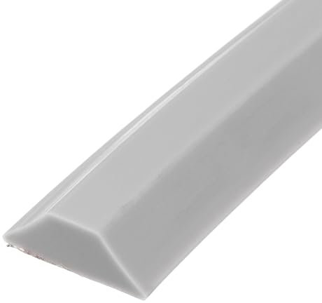 QUARKZMAN Barriera Doccia Pieghevole, Striscia Paraspruzzi in Silicone da 67 Pollici 1.2 Pollici Larghezza 0.4 Pollici Altezza Fermacqua Autoadesivo Barriera di Stopper Asciutto, Grigio