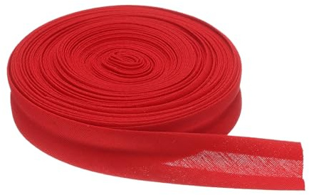 sourcing map 11 Yards Single Fold Bias Tape 9/16 Inch Sewing Bias Tape Seam Binding Tape Hemming Tape for Sewing Carpet Edges, DIY Crafts, Seaming, Piping, Quilting, Red