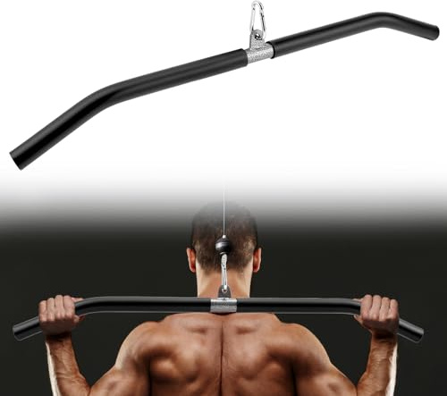 QWORK® 85 cm Latzugstange, Fitness-Latzugstange, für Trizepsdrücken und Krafttraining für den Oberkörper
