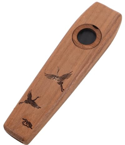 ERINGOGO Wood Kazoo Flöte Aus Holz Leicht Zu Spielendes Musikinstrument Für Gitarre Und Ukulele Professionelles Design Für Anfänger Und Fortgeschrittene Klarer Und Hohe Stabilität