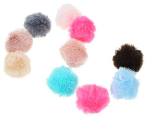 BESPORTBLE 10 Stück 4cm Flauschige Katzenspielzeug Pomponbälle Leichte Baumwollbälle Für Katzen Und Kätzchen Interaktives Haustierspielzeug Zur Bewegung Und Sensorik