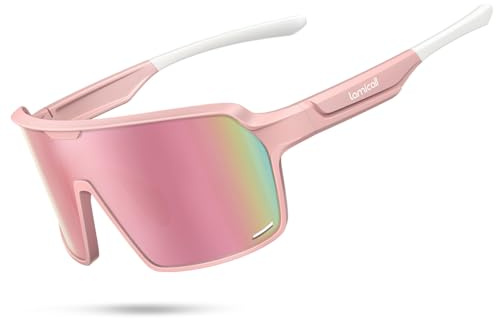 Lamicall XL Fahrradbrille Herren, Schnelle Brille Damen - [29g TR90 Ultraleicht] Polarisiert Sportbrille Fahrrad mit Verstellbaren Nasenpad & Bügel, UV400 Laufbrille Sonnenbrille für Fahrrad/Laufen