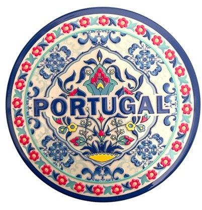Dessous de verre en céramique Portugal avec base en liège résistant à la chaleur – Dessous de verre avec monuments portugais intégrés et plusieurs carreaux édition exclusive fabriqués au Portugal