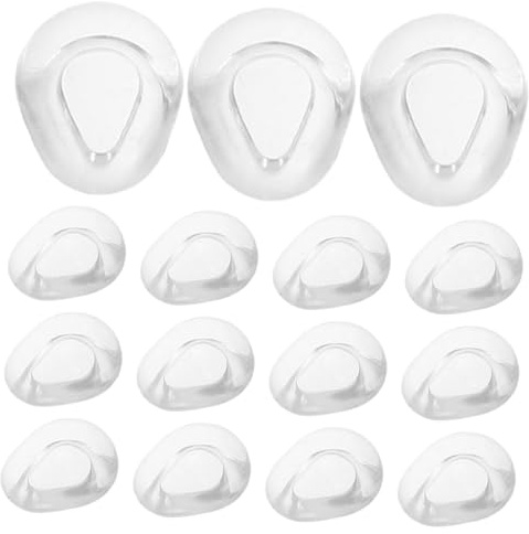 CIYODO 50 Pièces Coudons de lunettes Tampon de nez pour les verres Eapiènes remplacement des coussinets de nez pour les lunettes Transparent