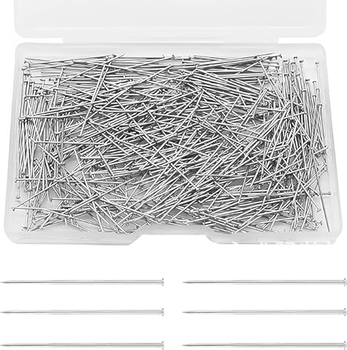 1000 Stück stecknadeln,Stecknadeln mit Kopf,26mm Kopf für Bastelarbeite - Die Ideale Ergänzung für Ihr Näh- und Handwerkszubehör - Perfekt für Nähen, Handwerk und mehr
