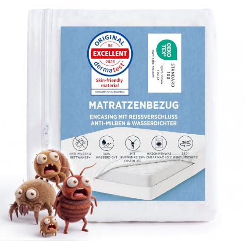 BEDSURE Protector de colchón 90 x 200 cm - Antichinches Antiacaros Blanco