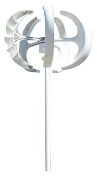 Generador Eólico, Turbina aerogeneradora de eje vertical de 8000W for el hogar 8KW 12V 24V 48V pequeño molino de viento de poco ruido(Bianco,24V)