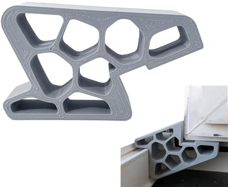Fensterstopper, ABS, 5,1 x 9,1 x 2,9 cm, manueller Fensterstopper, Türstopper mit Schienenschloss für Zuhause, Wohnung, Schlafzimmer, Balkon, Balkon