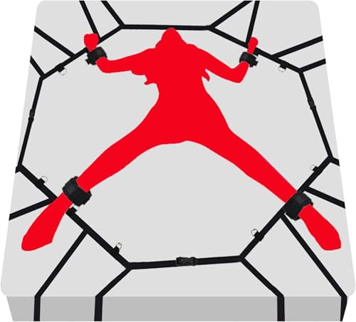 BDSM Sex Bed Bondage Kits Spreader Bar Sex Resistance Strap Leg Hand Cuff Set for Adults Bed Queen Sex Tied Down Straps for Adult Play Ankles and Wrists Sweater