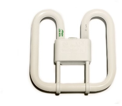 GE 41746 Ampoule Fluorescente compacte 2D 4 Broches Culot GR10q Blanc Chaud 2700 K 16 W, Verre