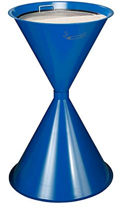 Standascher enzianblau a.Stahlblech m.verz.Sieb/Einlegeteil H.730mm D.400mm