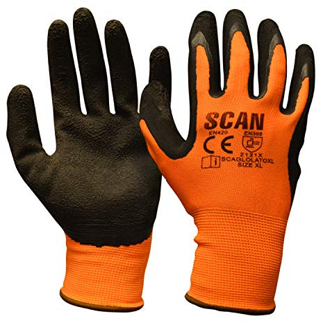 Scan Glolatoxl Schaumstoff-Latexhandschuh, Orange