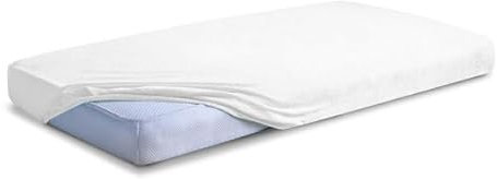 BabyMatex SOFT FLAUSCH Frottee-Spannbettuch ** WEISS ** Kinderbett/Babybett 70 x 140 cm