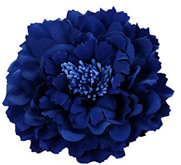 ZUMUii Butterme Multicolor Chiffon Blumen Blütenblatt Haar Clip Bogen Clip Barrettes Zubehör Alligator Clip Mädchen Headwear Kopfschmuck Blume Bogen Hairclip (Dunkelblau)