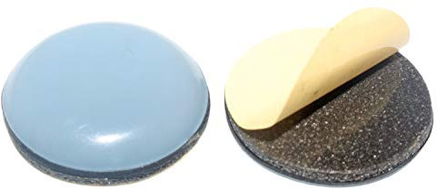 32 Stück Teflon-Möbelgleiter zum Kleben, ø=22mm, 5mm stark, PTFE mit Klebefläche, Hersteller HKB, Artikel-Nr. 20405