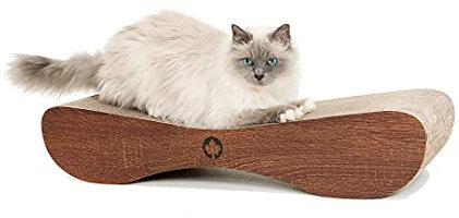 CanadianCat Company | XXL Satellite 2.0 Lounge | braun | Kratzmöbel, Kratzbrett | ca. 76 x 24 x 15 cm | Katzen Pappe +Katzenminze
