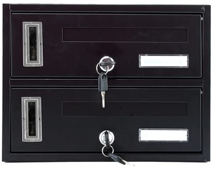 Mediawave Store - Cassetta Postale condominiale 2 posti Iron Grey Art. 783.B 23 x 18 x 30 cm, Cassetta della Posta