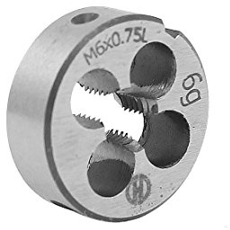 Aexit M6 x 0.75mm Tornillo métrico 20mm Diám. Diámetro redondo Acero Roscar la herramienta de (model: K4197IV-3384LP) corte del hilo