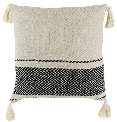 The home Deco factory randig kudde Berberber-stil med tofsar 40 cm