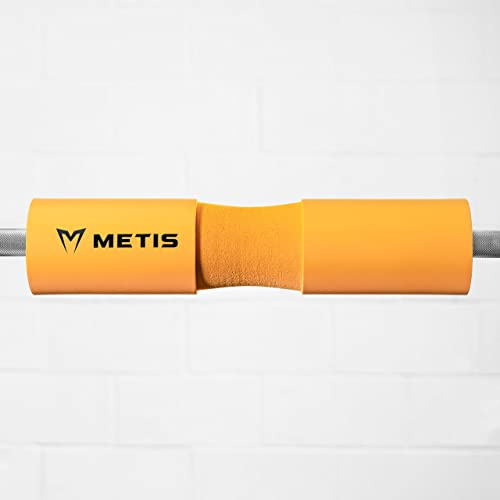 METIS Langhantel Polster aus Schaumstoff [Schwarz/Orange] – Squat Pad | Krafttraining | Fitness Zubehör | Sportgeräte Zuhause | Zughilfen Krafttraining (Orange)
