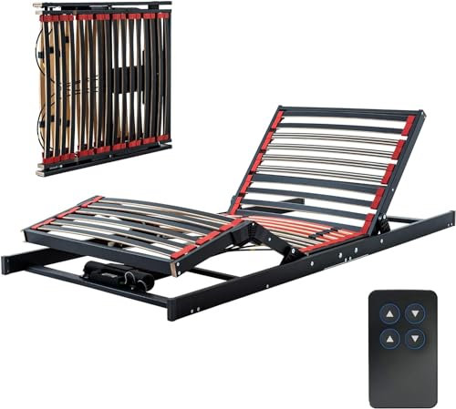 COSYWORLD Cosy2Go Lattenrost 80x200cm elektrischer Lattenrost - Kopf- und Fußteil elektrisch verstellbar - ultraflach, faltbar, für Jede Matratze geeignet - passt in jedes Bett - fertig montiert