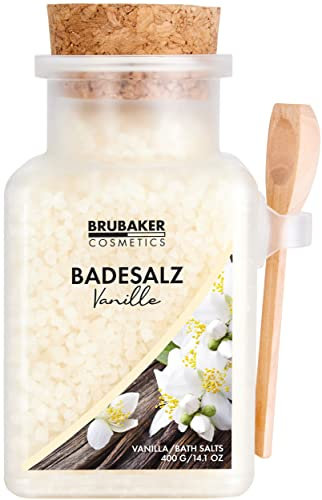 BRUBAKER Sali da Bagno 400 g - Profumo di Vaniglia - Additivo da Bagno con Estratti Naturali - Bagno di Benessere per il Relax, la Ricreazione e la Cura del Corpo
