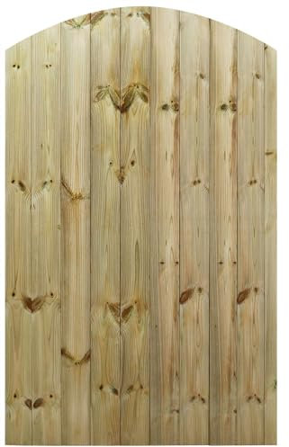 Bespoke Custom Made to Measure Wooden Garden Gate/Tongue & Groove Arch Top[6ft Tall (180cm),Upto 1050mm Wide,No Hinges]
