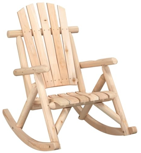 vidaXL Garten-Schaukelstuhl 69x96x101 cm Massivholz Fichte