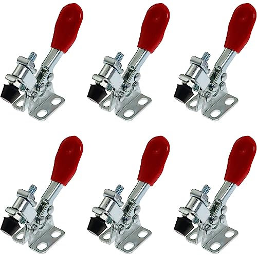 Hold Down Toggle Clamp BLLNDX 6PCS GH-201 Quick Release Horizontal Toggle Clamps, Hand Tool Toggle Latch Clamp, Horizontal Quick Release Toggle Clamp