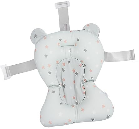 Cuscino Galleggiante per Vasca da Bagno per Neonati, Cuscino di Supporto per Bagnetto per Neonati Carino e Sicuro Regolabile Traspirante Pieghevole per Neonato per il Bagno