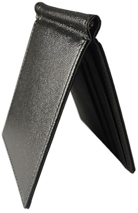 NISCAYA Men's Slim Leather Minimalist Wallet - RFID Blocking Bifold Credit Card Holder & Money Clip