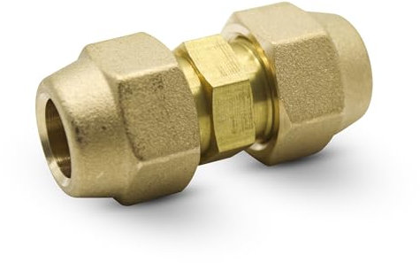 DOJA Barcelona | Raccord Liaison Frigorifique | Pack 1 | Raccord Frigorifique 1/4 | Ecrou Laiton+Raccord Laiton M | Union SAE | Raccord Climatisation | Pour Rallonge Tube Climatisation, Tuyau Clim