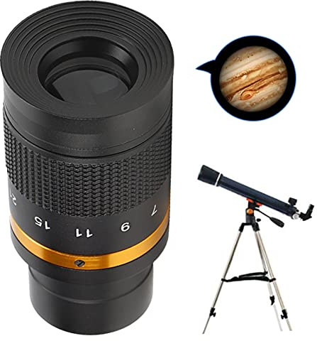 Zoom Eyepiece for Telescopes 1.25,Versatile 7 to 21mm Continuous Zoom Eyepiece for 1.25 Inch Astronomical Telescope Viewing Moon, Planets, Nebulae, Star Clusters