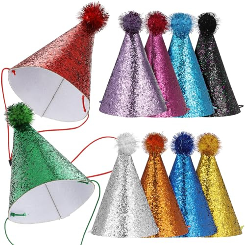 Abaodam 10stücke Partyhüte Verschiedenen Farben Triangular Birthday Hats Für Junge Mädchen Erwachsene Und Haustiere Leicht Bequem Für Feiern Und Besondere Anlässe
