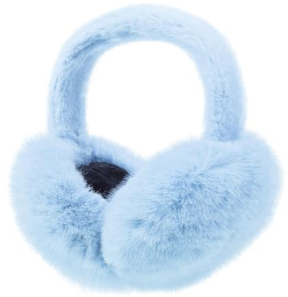 CHUANGLI Foldable Ear Muffs for Women Cold Weather Fluffy Earmuffs Winter Warm Headband Cute Slouchy Ear Warmers