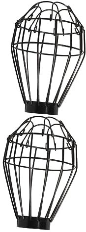 COSMEVIVI 2pcs Box Ceramic Heat Lamp Cover Reptile Lighting Mesh Shade Pet Cage Lampshade