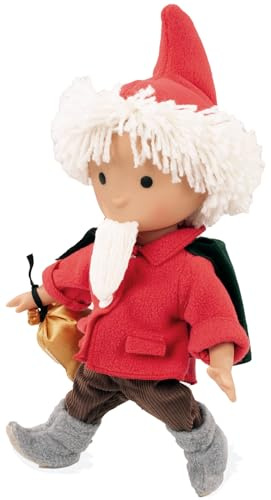 Götz 2470009 Sandmann Puppe rot 65 Jahre Jubiläumsedition Musikwerk 37 cm | mit Schlafsandbeutel, Weichkörperpuppe, für Kinder ab 3 Jahren, Original aus Film und Fernsehen, Melodie per Bauchdruck