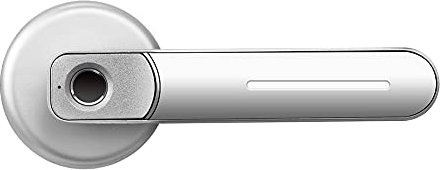 OUTFYT Maniglia della Serratura della Porta dell'impronta Digitale Serratura Elettronica Ricaricabile antifurto Smart Keyless Keyless Security Entry USB con 2 Chiavi,Blocco di Sicurezza(Silver)