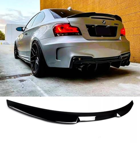 For Auto Perfectionists UK Rear Boot Spoiler Compatible With BMW 1 Series Coupe 1M E82 2007-2013 ABS Gloss Black