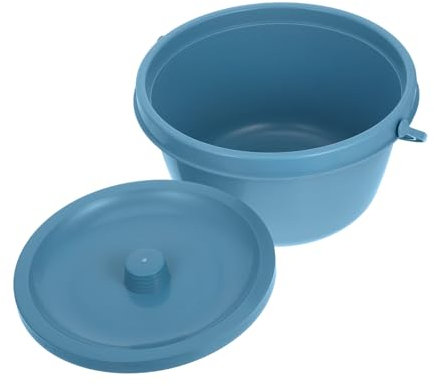KOMBIUDA Pot De Chambre Adulte Bleu avec Couvercle – Siège De Toilette Portable en Plastique – Toilette Portable pour Voiture Et Camping – Pot D’urinoir pour Personnes