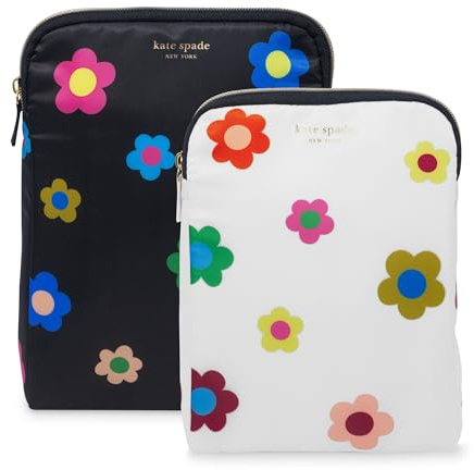 kate spade new york Insulated Snack Bag Keeper with Zipper, Reusable Thermal Sandwich Bag Holders for Lunch Bag, Gingham Garden
