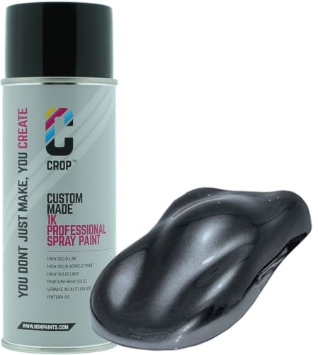 CROP Gunmetal Grau Metallic Sprühlack - Auto Spraydose - Hochwertiger Autolack für Karosserie & Felgen - Profi Qualität - Schnelltrocknend - 400 ML