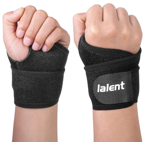 Lalent Muñequera ajustable para túnel carpiano, artritis y tendinitis, diseño de mano izquierda/derecha para mujeres y hombres, gimnasio, oficina, deportes, ajuste cómodo (mano derecha)