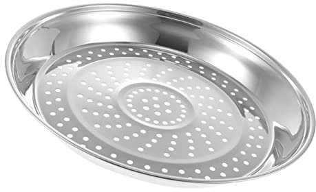 DONFAMDS Bandeja Rejilla de Vapor de Acero Inoxidable 31 Cm, Vaporera Metálica Resistente para Cocinar al Vapor, Utensilio de Cocina Profesional para Vaporera y Alimentos, Adecuado