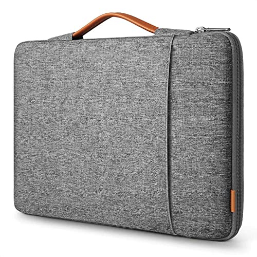 Inateck 360° Housse 13 Pouces Ordinateur Portable, Gris | Compatible avec 13 MacBook Air M5-M1 2026-2018, Neo 2026, Pro M2/M1 2022-2016, Surface Pro 11-5 12.3
