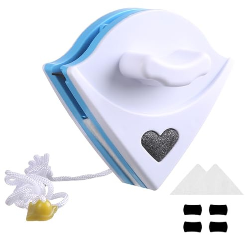Xynovate Double Side Window Magnetic Cleaner, Spazzola per la Pulizia del Vetro con Strumenti Wiper, Impugnatura Ergonomica Design for Spessore di Windows 3-8mm
