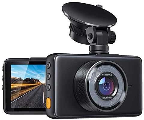 AUBEST Webcam, Dash Cam 1080P FHD DVR Car Driving Recorder 3 Inch LCD Screen 170° Wide Angle, G-Sensor, WDR, Parking Monitor, Loop Recor(With Step-down line)