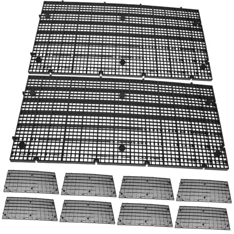 BESPORTBLE 10pcs Aquarium Bottom Filter Plate Black Mesh Grid Divider for Fish Tank Isolation Easy Cut Plastic Panel Breeding Tanks