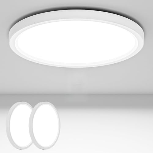 Gaethra 2 St Taklampa med rörelsesensor för inomhusbruk, 18W LED-taklampa med rörelsesensor, 1800LM lampa med radarrörelsedetektor för hall, trappa, förråd, källare, 3000K, 4000K, 6500K