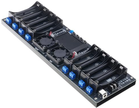 Comprehensive 8 Slot Battery Capacity Tester for 18650 with Active Heat Dissipation Systems &2.4in Color Screen Display Battery Holder for Flat Batteries
